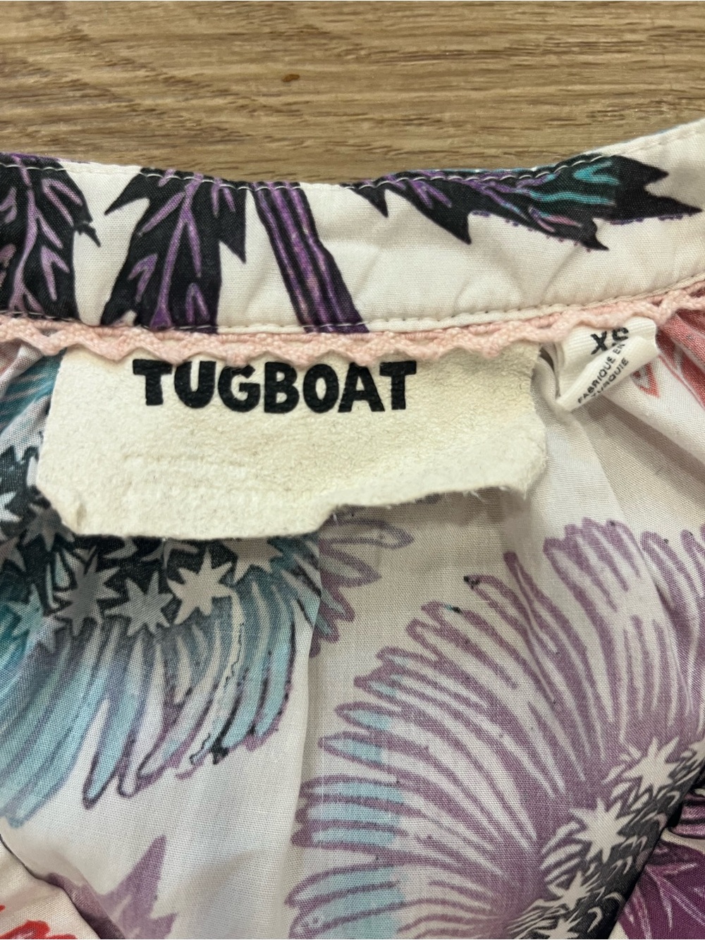 Tugboat White Floral Button-Front Maxi Dress with Pink, Purple & Blue Print - Picture 8 of 8
